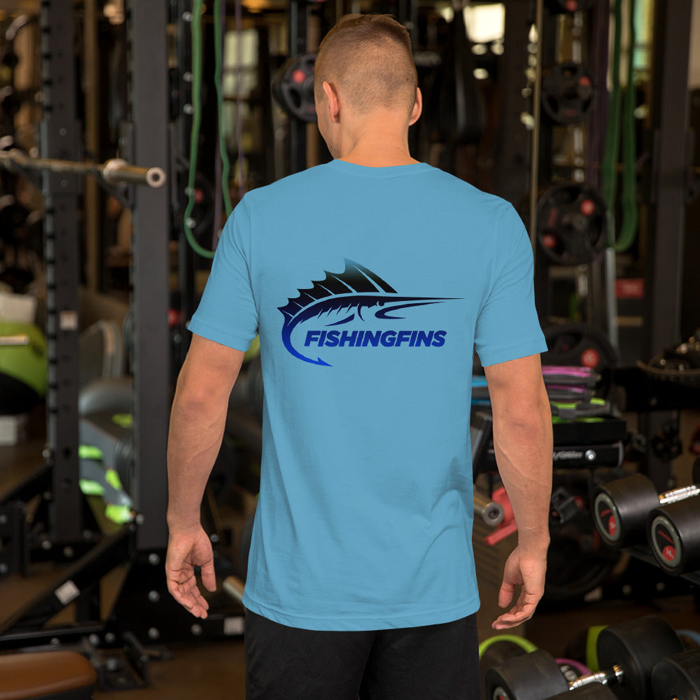 Fishingfins Unisex T-shirt Ocean Blue Color